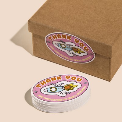 2"x1" Custom Oval Sticker (High Quantity)