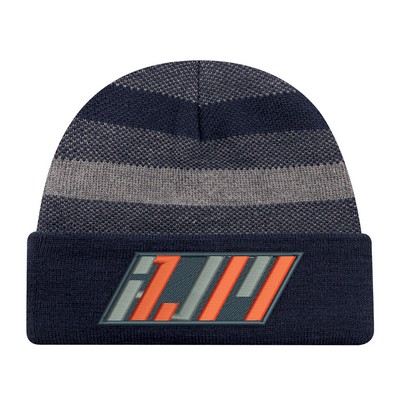Cuff Toque w/Stripe Rib Knit